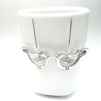 Image 2 of Folklore Silver Bird Earrings