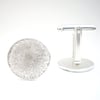 Silver Dandelion Wish Cufflinks Shiny Finish