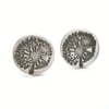 Silver Dandelion Wish Stud Earrings