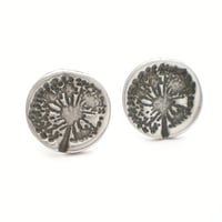 Image 1 of Silver Dandelion Wish Stud Earrings