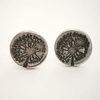 Image 3 of Silver Dandelion Wish Stud Earrings