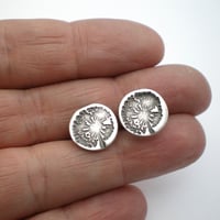 Image 4 of Silver Dandelion Wish Stud Earrings