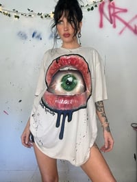 Image 3 of “HUNGRY EYE” CUSTOM PAINTED T-SHIRT 2XL