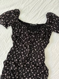 Image 2 of Black floral dress // 38