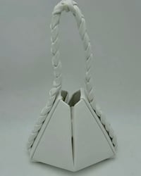 Image 4 of Small Triangle Braided handle Handbag 