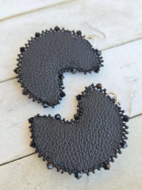 Image 3 of Black Crescent earrings 