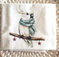 Image 1 of Cockatoo Christmas Tea Towel