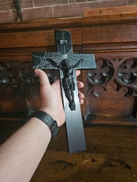 Image 2 of Large ‘2 Way’ Vintage Crucifix with preserved web D