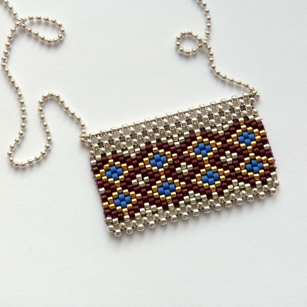 Image of Collier Long Bordeaux "Grand Perse"