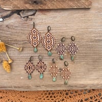 Image 1 of Cream, Rust & Brown earrings