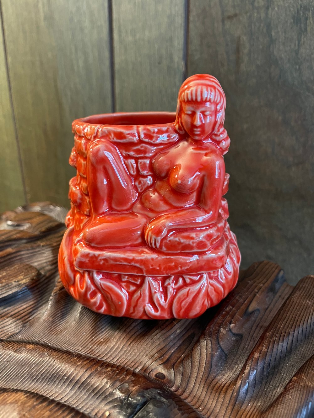 AT RANDOM Milwaukee DOROTHY 15oz Tiki Cocktail Mug Fiesta Orange