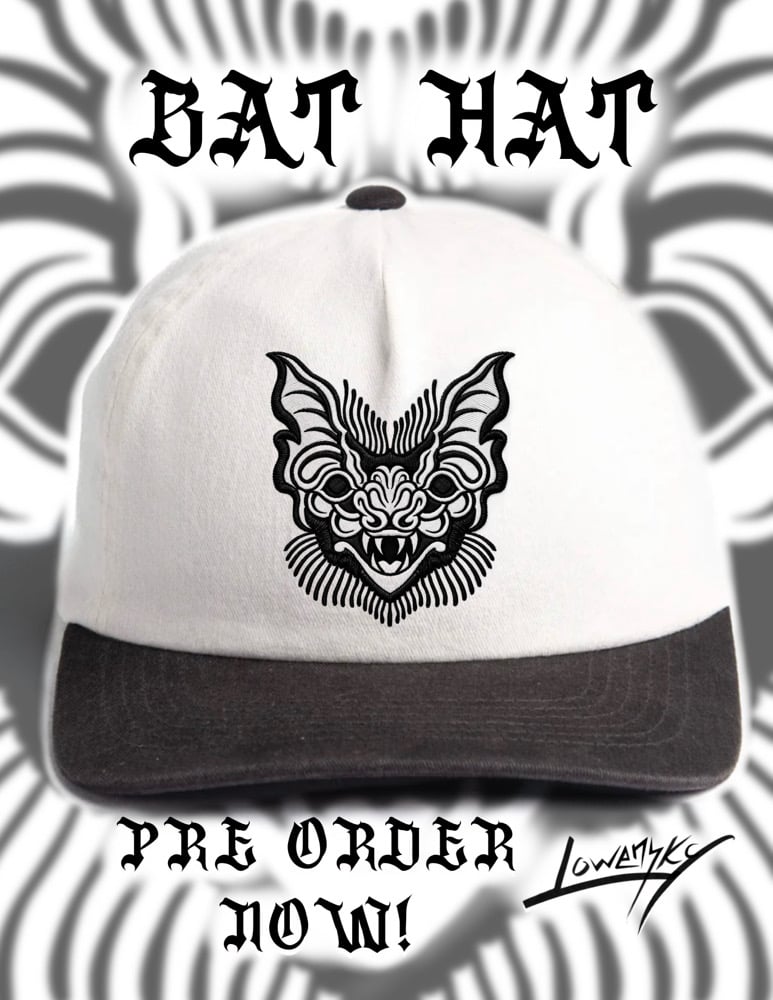 Image of Bat Hat -PRE ORDER- (cream/vintage black)