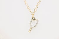 Image 5 of Rhinestone Pickleball  Necklace 