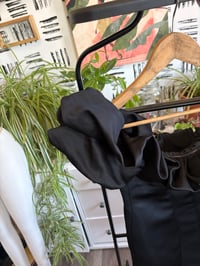 Image 2 of Fashion nova black satin ruffle dress