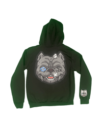 Image 2 of BLACK HOODIE - RED / WHITE PATCH HOODIE 