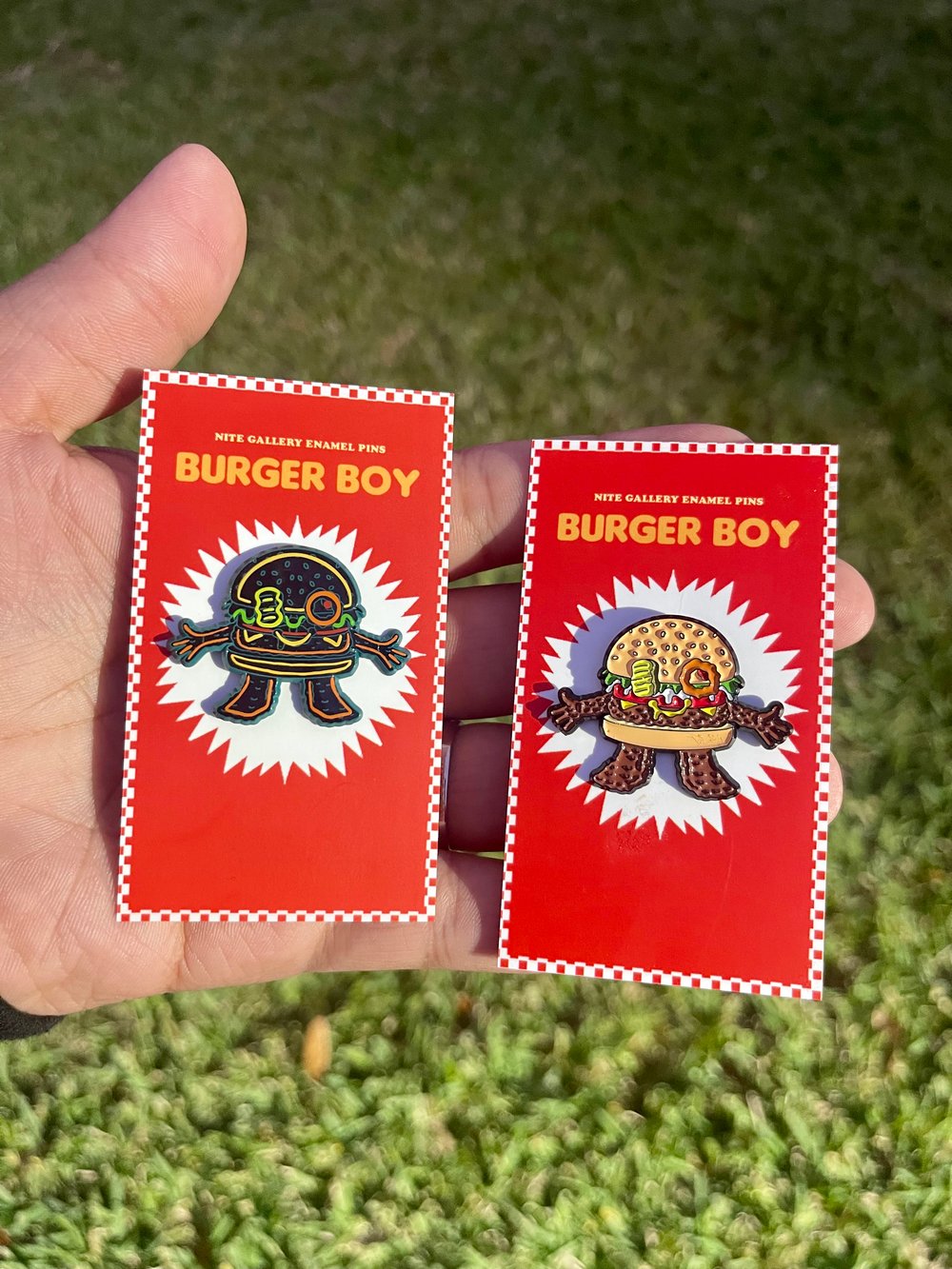 Burger Boy Pin