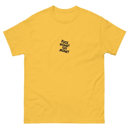 Image of BLACK FMGM LOGO YELLOW TEE