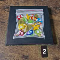 Image 2 of Mario "party bags" hand painted canvas 