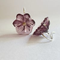 Image 4 of  Amethyst Flower Earrings