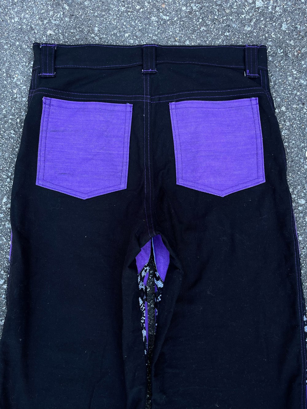 Image of PURPLE LACE WEB PANTS