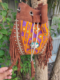 Image 2 of Evie Bag - Brown and purple dets