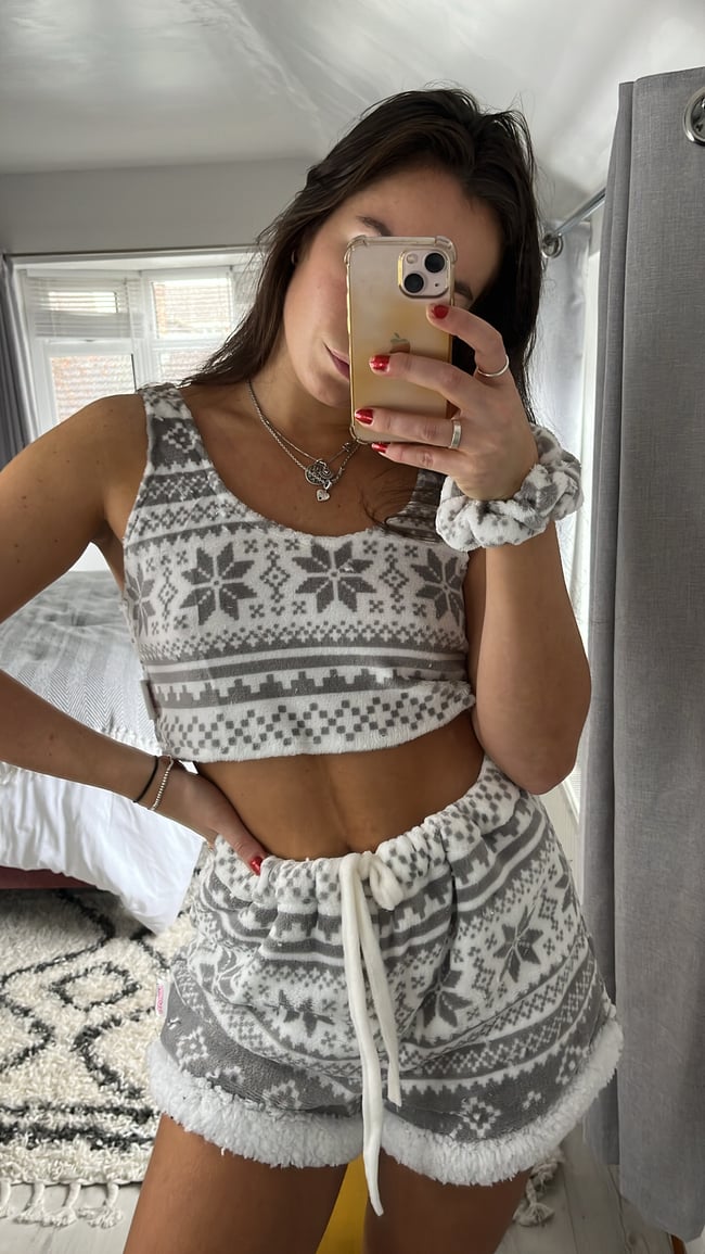 multiple colours* Nordic Christmas loungewear shorts set