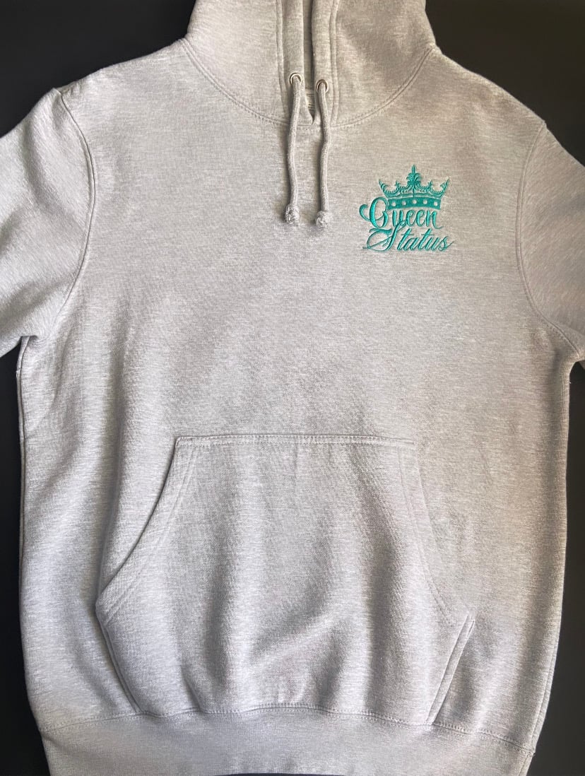 Image of LIGHT GREY Hoodie (Unisex) with Embroidered Logos *Matches Light Grey Joggers