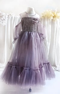 Image 1 of Tulle princess dress for photoshoots | Elvina | size 110 | dusty purple | photo props