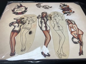 Image of 2 Original 1950’s “Painless Nell” Bowen “Pinup Girls” Both with “PN” etchings