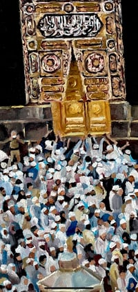 Image 3 of Finding Khidr in Mecca original oil painting 