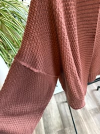 Image 3 of Brown crop soft sweater 