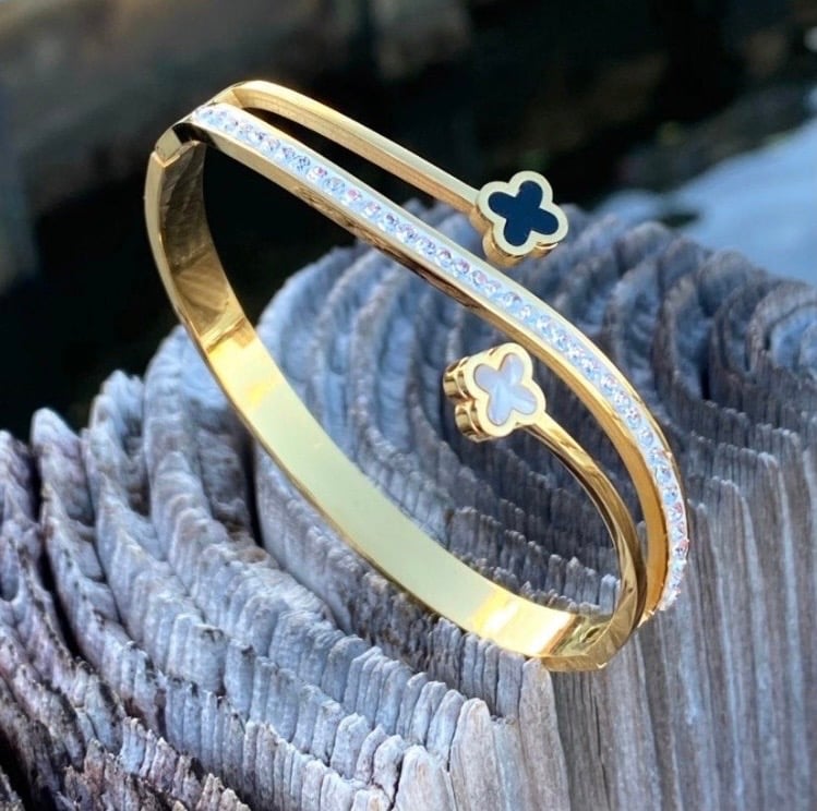 CZ Evil Eye Bracelet - Gold Plated – Dandelion Jewelry