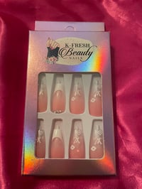 Image 1 of Nails - Medium Luxury Louis Vuitton (French Tip)