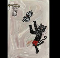 Image 1 of “The real March Madness” original painting on 5” x 7” canvas 