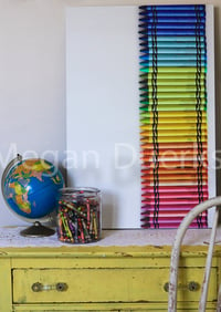 Image 2 of Rainbow Crayons Canvas