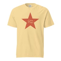 Image 7 of Live Free Vintage Distressed Dark Unisex garment-dyed heavyweight t-shirt