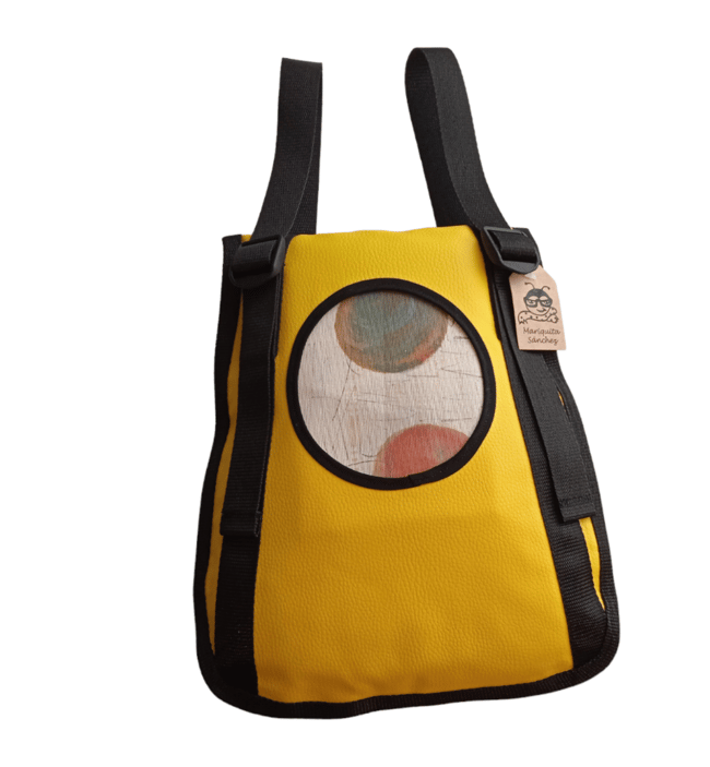 Mochila Lunares amarilla 