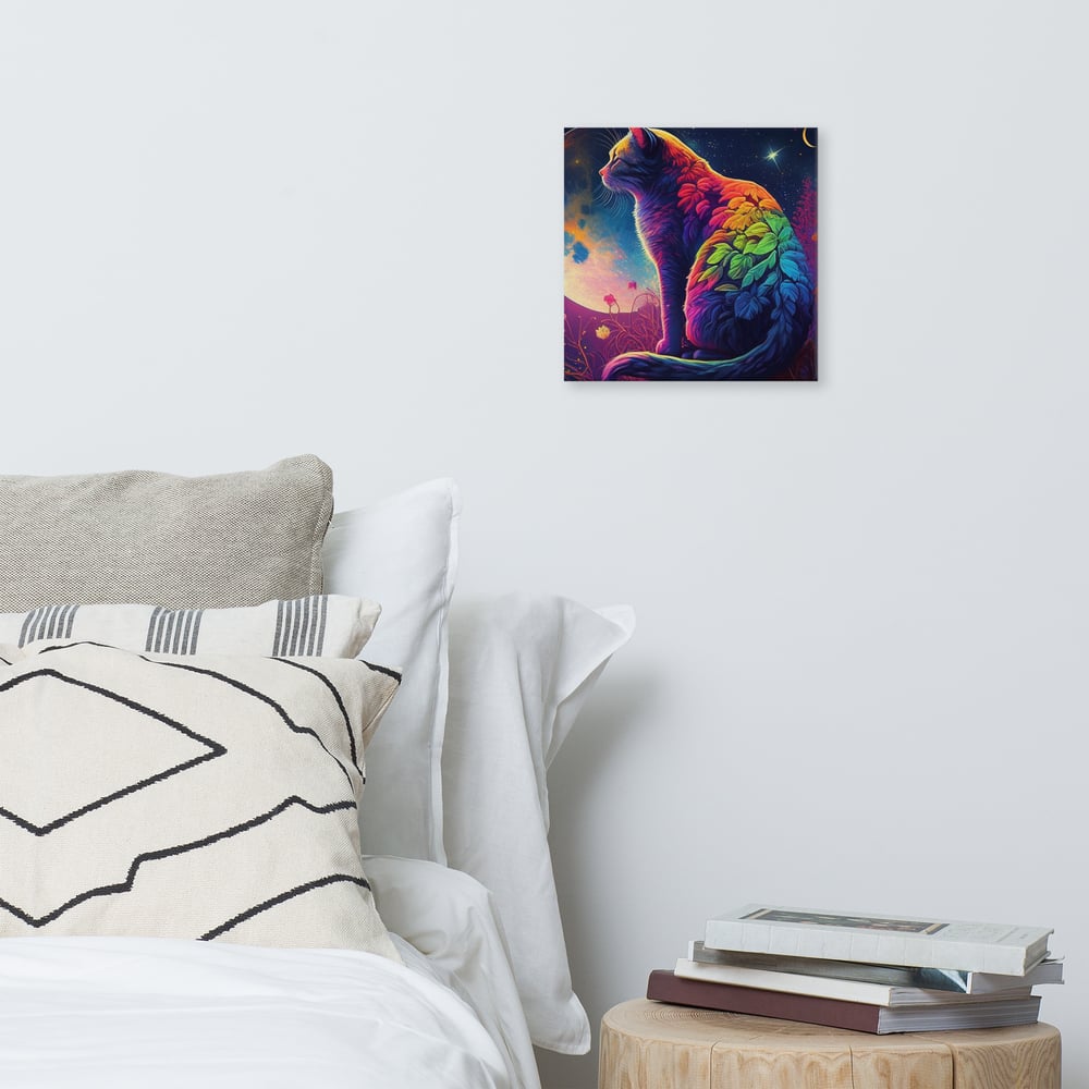 Image of The Moonlight Cat Canvas