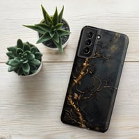 Image 23 of Gold and Black Tattered Texture Gnarled Roots Goth Inspired Tough case for Samsung®