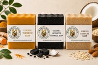Image 2 of Better Skin Soap Bundle ( Almond, Turmeric and Charcoal)
