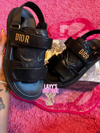 Image 1 of Black Dior Sandals 