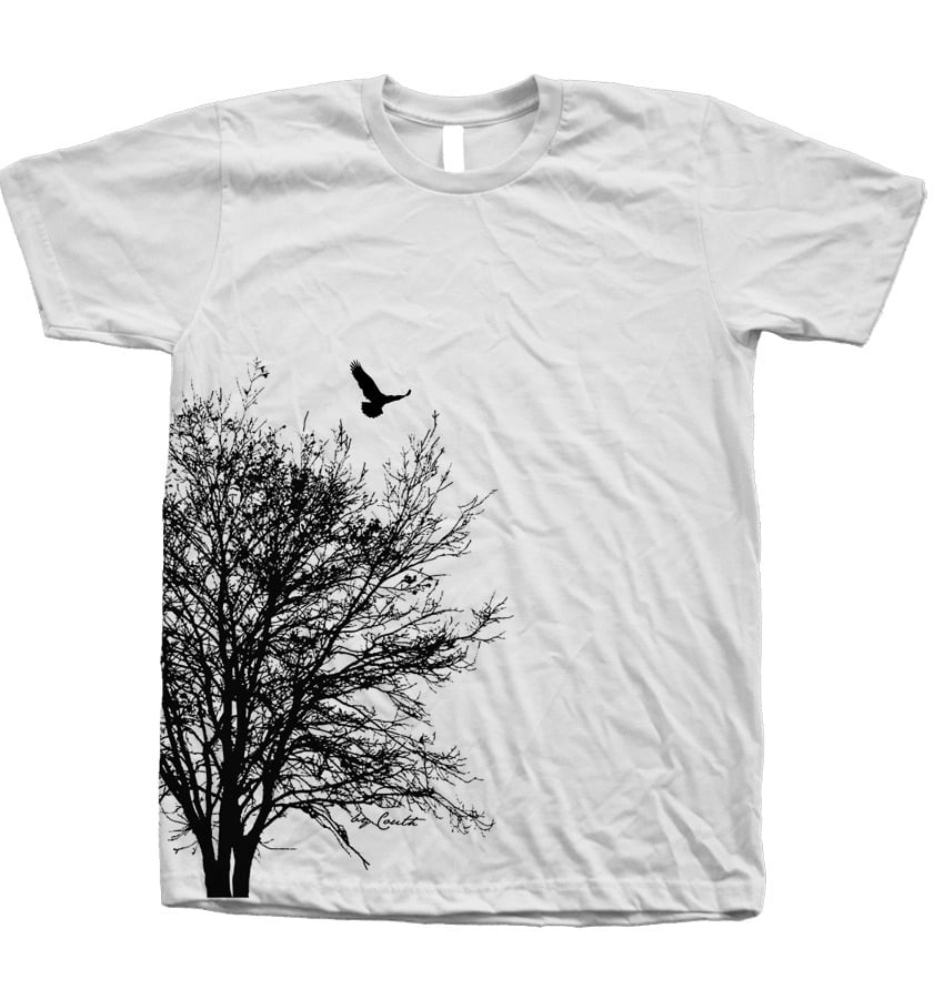 Image of Tree Tshirt Mens Unisex Hand Screen Print American Apparel Crew Neck 