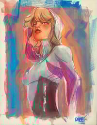 Image 4 of Galaxy con Spider-Gwen Watercolor Commission