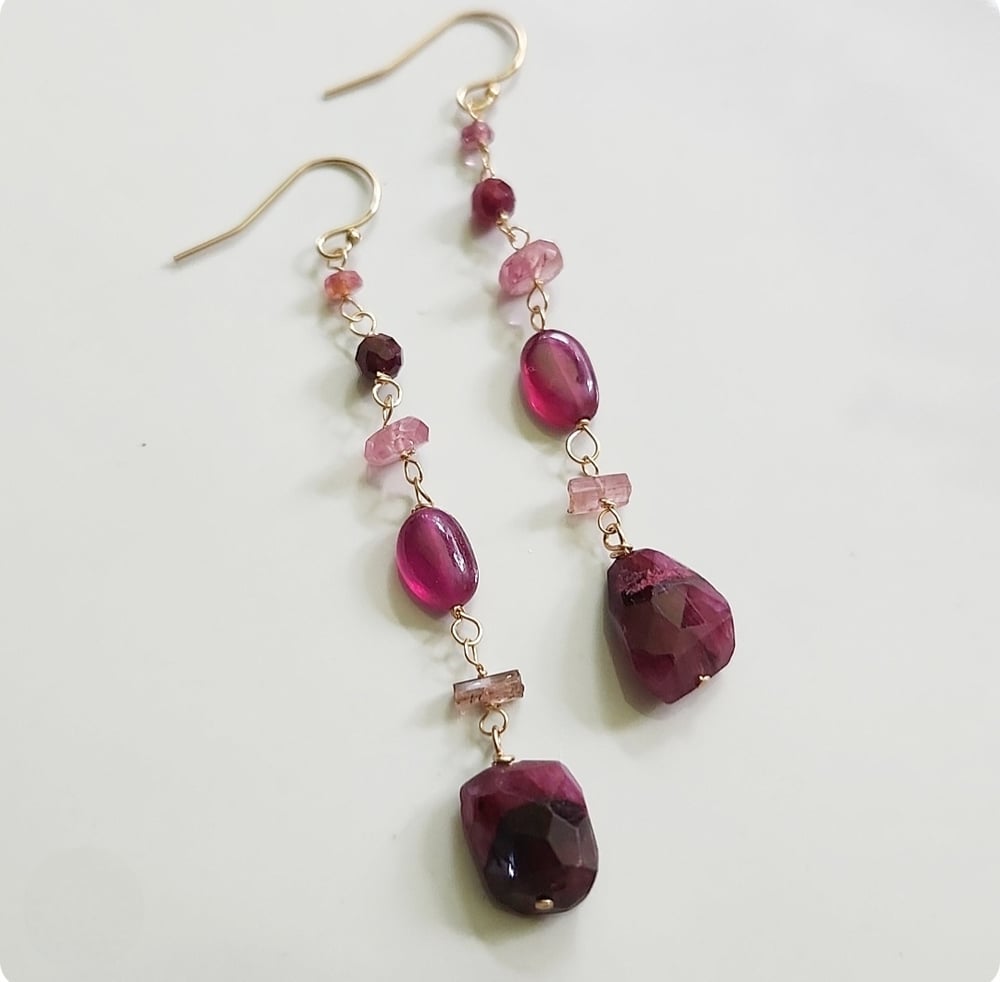 Image of Gemmy Pink Earrings 