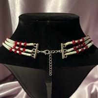 Image 4 of Garnet, mother of pearl, & Dentalium choker