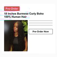 Image 1 of Pre-Order 18 Inches 200g Burmese Curly Boho 100% Human Hair