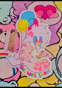 Image of 🌈🎈”GET WELL SOON” • GLITTER STICKER 🙂💗