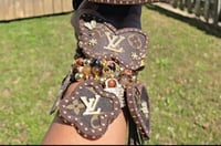 Image 2 of Butterfly Stack Bracelets Brown Trim