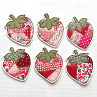 Image 1 of Patchwork Strawberry decoration 