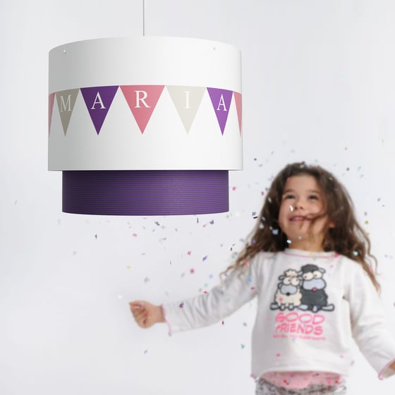 Image of Lámpara infantil de suspensión (personalizable) "FIESTA"
